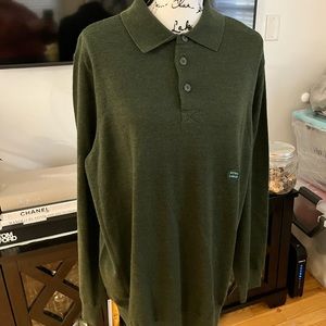 BRAND NEW LL BEAN WOOL MERINO GREEN SWEATER SHIRT